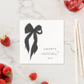 ブラックボウシェズタイイングザノットブライダルシャワー スタンダードカクテルナプキン (インサイチュ)