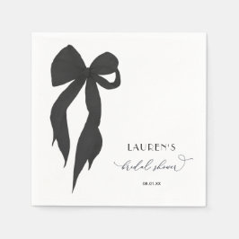 ブラックボウシェズタイイングザノットブライダルシャワー スタンダードカクテルナプキン