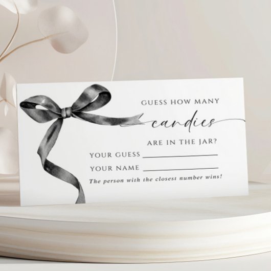 ブラックボウシャワーゲームカード プレイスカード