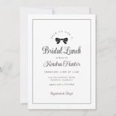 ブラックボウシンプルエレガントブライダルシャワー招待 招待状 (正面)