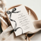 ブラックボウスウィート16誕生日招待状 招待状