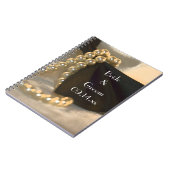 ブラックボウタイと白結婚真珠 ノートブック (左側)