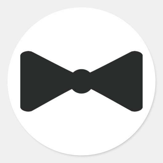 ブラックボウタイアイコン ラウンドシール (正面)