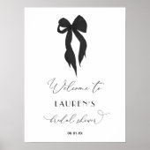 ブラックボウタイイングザノットブライダルシャワーへようこそ ポスター (正面)