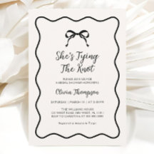 ブラックボウタイイングザノットブライダルシャワー