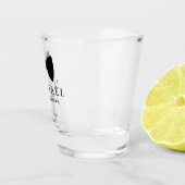 ブラックボウタイグロムスマンパーソナライズされた結婚ズ ショットグラス (右)