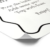 ブラックボウタイザノットブライダルシャワーミモザバー ポスター (角)