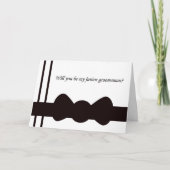 ブラックボウタイスジュニア groom メッセージカード 招待状 (正面)