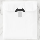 ブラックボウタイスティッカー ラウンドシール (バッグ)