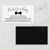 ブラックボウタイブクルーズベビーブックリクエストカード エンクロージャーカード (正面/裏面)