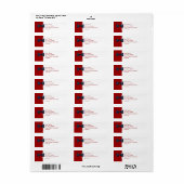 ブラックボウタイ差出人住所ラベル ラベル (フルシート)