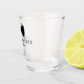 ブラックボウタイ花婿介添人パーソナライズされた結婚ズ ショットグラス (右)