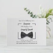 ブラックボウタイ誕生日招待状 招待状 (スタンド正面)