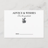 ブラックボウディスコボール卒業パーティー エンクロージャーカード (正面)