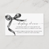 ブラックボウディスプレイシャワー囲いカード エンクロージャーカード (正面)