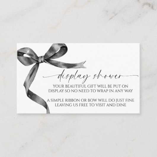 ブラックボウディスプレイシャワー囲いカード エンクロージャーカード (正面)