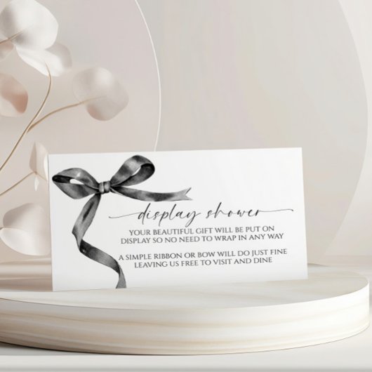 ブラックボウディスプレイシャワー囲いカード エンクロージャーカード