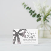 ブラックボウハロウィーンベビーシャワーおむつラッフル エンクロージャーカード (スタンド正面)