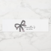 ブラックボウハロウィーン赤ちゃんシャワー水ボトルラベル ペットボトルラベル (シングルラベル)