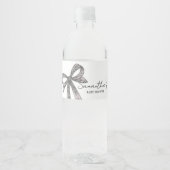 ブラックボウハロウィーン赤ちゃんシャワー水ボトルラベル ペットボトルラベル (正面)