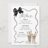 ブラックボウパジャマ プロセッコ ブライズゲートウィークエンド 招待状 (裏面)