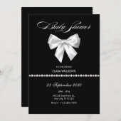 ブラックボウパールのベビーシャワー 招待状 (正面/裏面)
