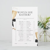 ブラックボウパール&プロセッコブライダルシャワーゲーム 便箋 (スタンド正面)