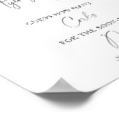 ブラックボウブライダルシャワーいくつコルク ポスター (角)