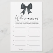 ブラックボウブライダルシャワーどこに我々はゲームした (正面)