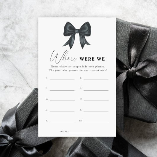 ブラックボウブライダルシャワーどこに我々はゲームした