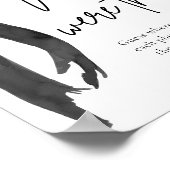 ブラックボウブライダルシャワーどこ彼らはゲームサイン ポスター (角)