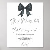 ブラックボウブライダルシャワーゲームにリングを付ける ポスター (正面)