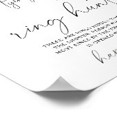 ブラックボウブライダルシャワーリングや輪狩りゲーム ポスター (角)