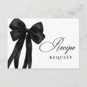 ブラックボウブライダルシャワーレシピ要求 エンクロージャーカード (正面)