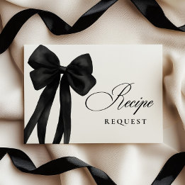 ブラックボウブライダルシャワーレシピ要求 エンクロージャーカード