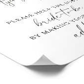 ブラックボウブライダルシャワー救済-ザ忙しブライド ポスター (角)