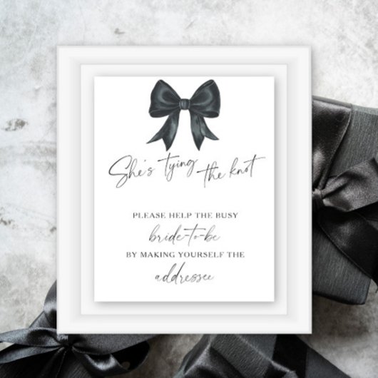 ブラックボウブライダルシャワー救済-ザ忙しブライド ポスター