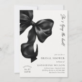 ブラックボウブライダルシャワー 招待状 (正面)