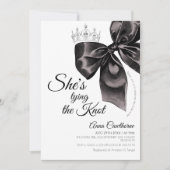 ブラックボウブライダルシャワー She's Tying the Knot 招待状 (正面)