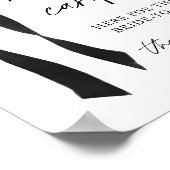 ブラックボウブライダルレシピカードサイン ポスター (角)