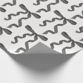 ブラックボウベイビーまたはブライズシャワー、誕生日パーティー ラッピングペーパー (角)