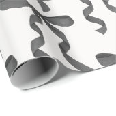 ブラックボウベイビーまたはブライズシャワー、誕生日パーティー ラッピングペーパー (ロールコーナー)