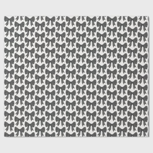 ブラックボウベイビーまたはブライズシャワー、誕生日パーティー ラッピングペーパー (フラット)