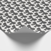 ブラックボウベイビーまたはブライズシャワー、誕生日パーティー ラッピングペーパー (角)