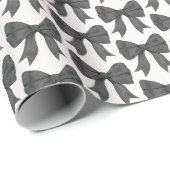 ブラックボウベイビーまたはブライズシャワー、誕生日パーティー ラッピングペーパー (ロールコーナー)