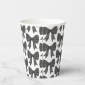 ブラックボウベイビーまたはブライズシャワー、誕生日パーティー 紙コップ (右)