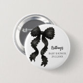 ブラックボウベビーシャワー 缶バッジ (正面&裏面)