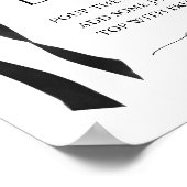 ブラックボウミモサバーブライダルシャワーサイン ポスター (角)