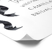 ブラックボウモダンブライダルシャワーへようこそ ポスター (角)