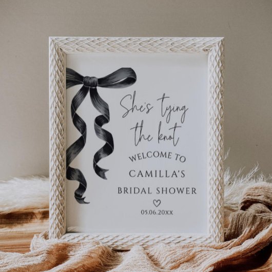 ブラックボウモダンブライダルシャワーへようこそ ポスター